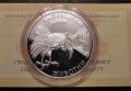 Сребърна монета 100 лева 1992 г.  Застрашени диви животни  Орел, снимка 2