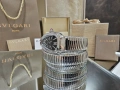 BVLGARI Serpenti Tubogas Snake Silver Black Diamonds Дамски Часовник, снимка 5