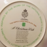 колекционерска порцеланова чиния за стена Royal Worcester , снимка 3 - Декорация за дома - 40087375