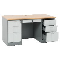 Метално бюро с 4 чекмеджета, снимка 4 - Бюра - 39604314