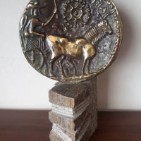 Антична бронзова монета, снимка 2 - Статуетки - 28835167