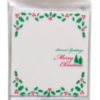 50 бр Коледни звезди имел Merry Christmas опаковъчни пликчета торбички за дребни сладки и подаръци, снимка 2 - Други - 27205716