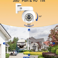 SANNCE 4K PoE охранителна камера, CCTV IP камера 8MP, цветно нощно, снимка 2 - IP камери - 44866653