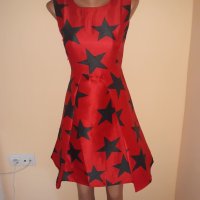 Нова червена рокля със звезди , снимка 4 - Рокли - 43362732
