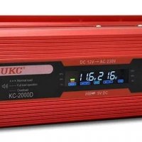 Нови ИНВЕРТОРИ UKC 2000W с дисплей -12V или 24v /220V, Промоция, снимка 2 - Аксесоари и консумативи - 39418613