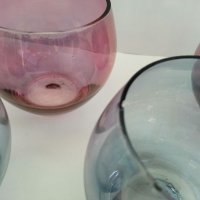Ретро чаши цветно стъкло, снимка 6 - Антикварни и старинни предмети - 32329064
