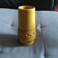 Дървена вазичка за поставяне на химикалки-моливи-дърворезбована, снимка 1 - Декорация за дома - 44051331
