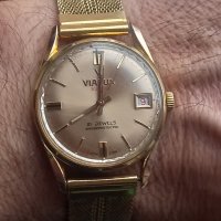 швейцарски позлатен часовник Vialux super 21jewels , снимка 3 - Мъжки - 44094424