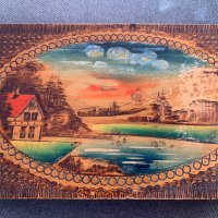 Българска дървена красива рисувана етно кутия-1, снимка 2 - Антикварни и старинни предмети - 43996381