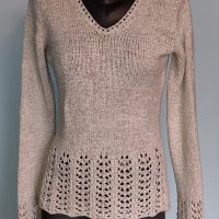 Пуловер от копринена прежда "DEPARTURE"® / копринен пуловер плетена дантела , снимка 4 - Блузи с дълъг ръкав и пуловери - 26681151