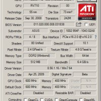 Asus/Gigabyte  Geforce 260 GTX 896 MB // Asus RADEON 4350 512 MB /EVGA geforce 210 LP 1GB, снимка 11 - Видеокарти - 38494814