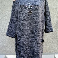 4XL Нова блуза Laura Torelli с камъни, снимка 1 - Блузи с дълъг ръкав и пуловери - 44020328