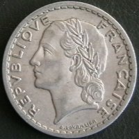 5 франка 1947 В, Франция, снимка 2 - Нумизматика и бонистика - 28434042