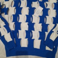 Нов пуловер на дупки , снимка 1 - Блузи с дълъг ръкав и пуловери - 43176527
