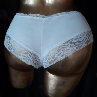 Jolinesse S бели изрязани боксерки с дантела ш памук, снимка 3 - Бельо - 29049700