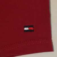 Tommy Hilfiger оригинална тениска S червена памучна фланелка, снимка 4 - Тениски - 28857205