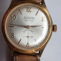 Мъжки позлатен механичен часовник Superia - 1960-1969, снимка 4 - Антикварни и старинни предмети - 35051229
