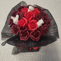 Букет със 18 сапунени рози., снимка 4 - Изкуствени цветя - 43870040