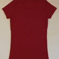 Tommy Hilfiger оригинална тениска S червена памучна фланелка, снимка 5 - Тениски - 28857205