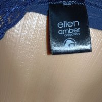 Elen Amber - S,M,- Тъмносини памучни бикини с широка дантела , снимка 3 - Бельо - 40227412