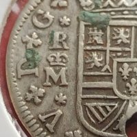 Сребърна монета 2 реала 1723г. Филип пети Мадрид Испания 12204, снимка 6 - Нумизматика и бонистика - 42987513