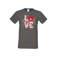 Мъжка тениска Свети Валентин Dog Love 1, снимка 4 - Тениски - 35649741