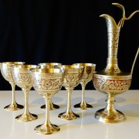 Британска Индия,клетъчен емайл бронзова чаша,бокал. , снимка 5 - Антикварни и старинни предмети - 27647031