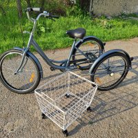 24 цола Нова Триколка със сваляема задна мобилна кошница с колела, снимка 10 - Велосипеди - 43193684
