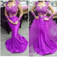 Бална рокля в две части в лилаво, снимка 1 - Рокли - 38105582