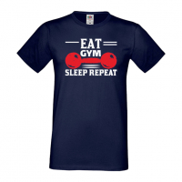 Мъжка тениска Eat Gym Sleep Repeat,Фитнес.спорт,Щанги,Тренировки,Спортуване,Gym., снимка 4 - Тениски - 36506954