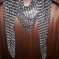 Дамски комплект шал и ръкавици без пръсти мрежести, снимка 1 - Ръкавици - 27597284