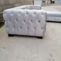 Триместен диван с копчета, снимка 5 - Дивани и мека мебел - 39909175