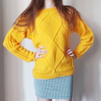 Ръчно плетена дамска блуза, снимка 1 - Блузи с дълъг ръкав и пуловери - 18762739