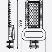 LED Уличен Осветител 100W Samsung диоди с 5 години гаранция, снимка 3 - Лед осветление - 40720502