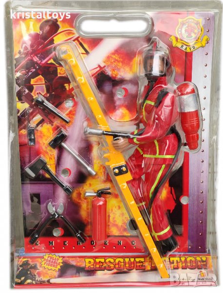 Детска играчка Комплект Пожарникар с аксесоари, снимка 1