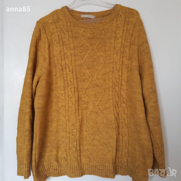 Пуловер цвят горчица, 3ХЛ, снимка 1