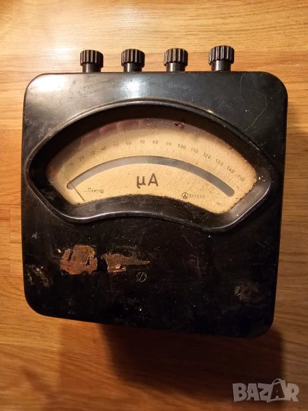 Немски Микроамперметър 0 - 150 микроампера за ценители и колекционери , снимка 1