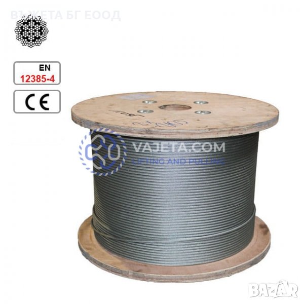 Стоманено въже 19×7 (Херкулес) за кранове, снимка 1