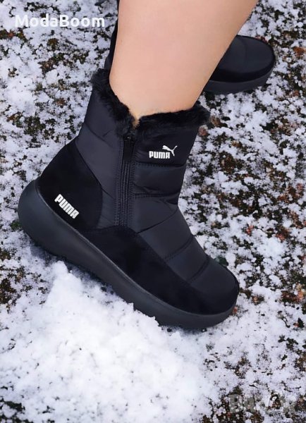 🖤Puma черни дамски зимни стилни боти🖤, снимка 1