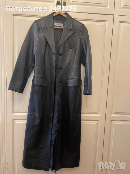 Палто яке черно естествена кожа ново HELLINE , снимка 1