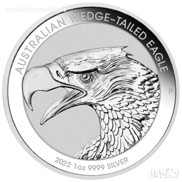 1 тройунция Сребърна Монета Australian Wedge-tailed Eagle 2022 г., снимка 1