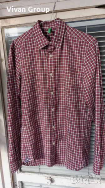 Мъжка риза Benetton М, снимка 1