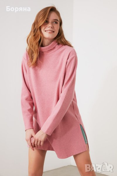 НАМАЛЕНА - Trendyol нова розова блуза с поло яка тип туника , снимка 1