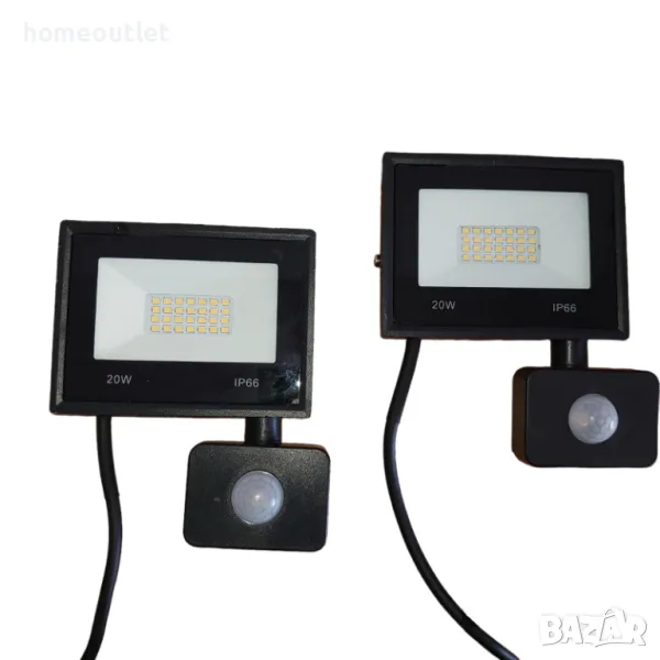 ПРОМОЦИЯ 20W луминесцентна LED лампа със сензор за движение, комплект от 2бр., снимка 1