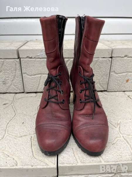 Естествена кожа в бордо, снимка 1