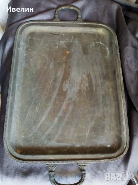 стара посребрена табла арт деко, снимка 1