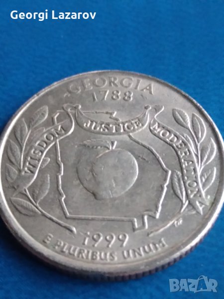 25 цента САЩ 1999 Джорджия ,юбилейна, снимка 1