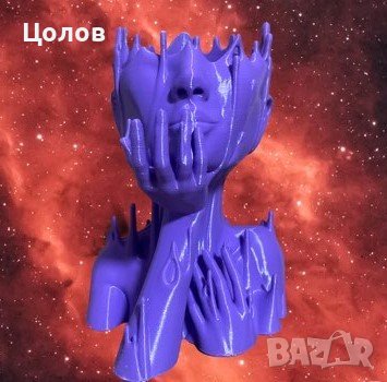 Разтапяща се жена - декоративна саксия/кашпа , снимка 1