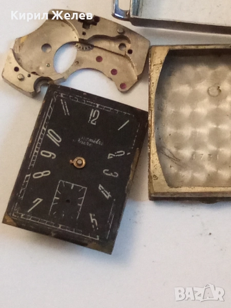 Механизъм с циферблат от стар ръчен часовник 52138, снимка 1