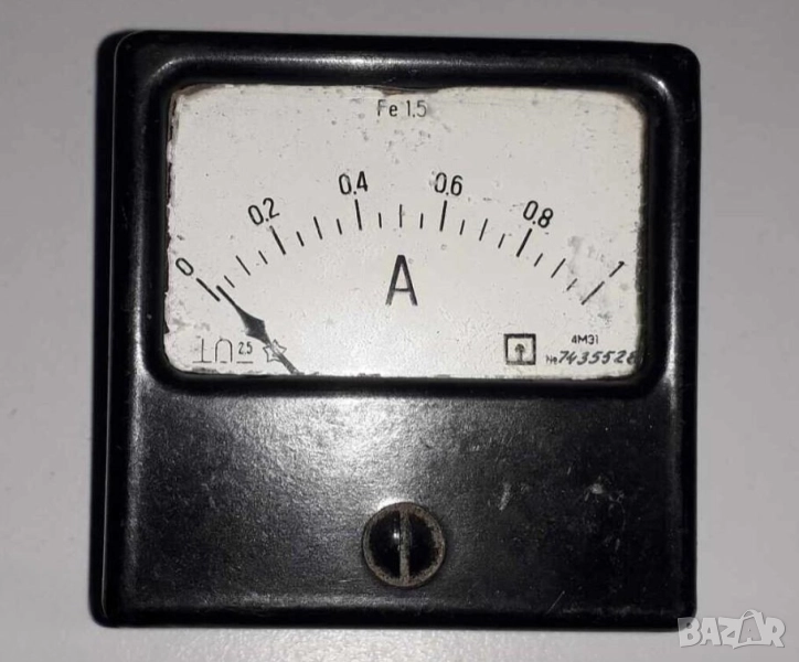 Амперметър ампермер 1 ампер прав ток  мери ток измервателна система, снимка 1
